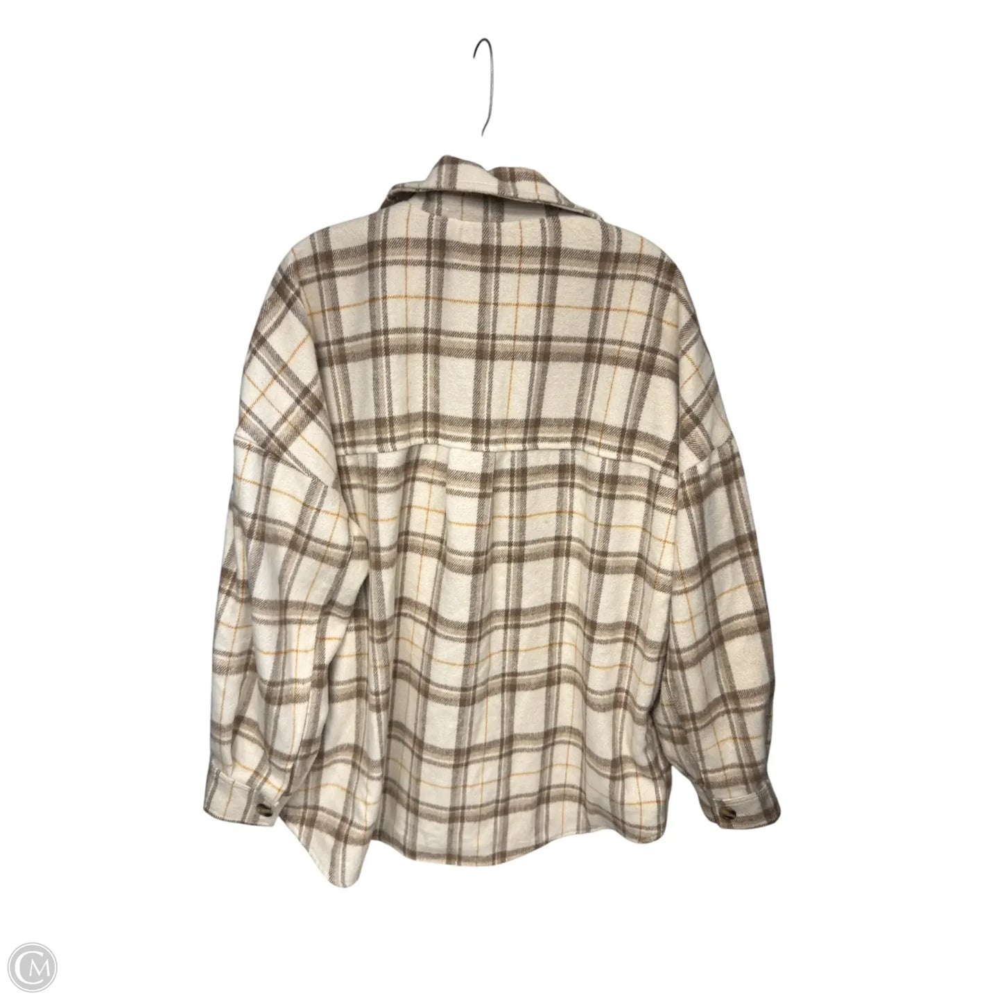 Jacket Shirt By Thread And Supply In Cream & Tan, Size: M