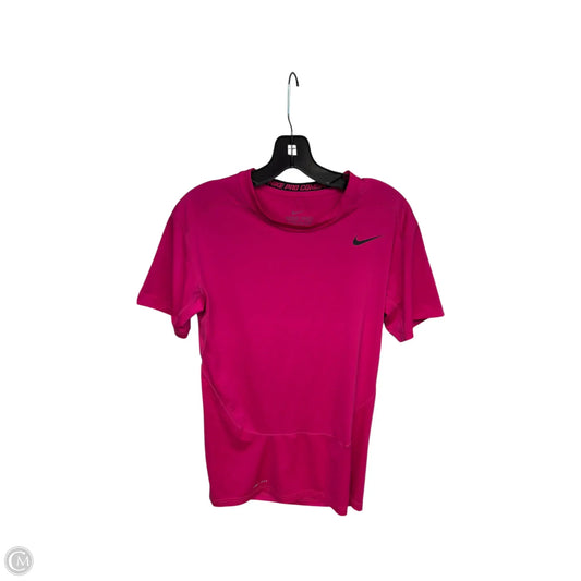 Athletic Top Short Sleeve By Nike Apparel In Pink, Size: Xl