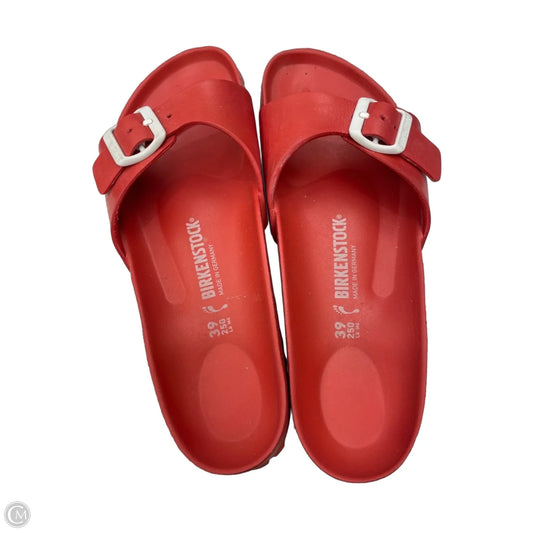 Sandals Flats By Birkenstock In Red, Size: 8
