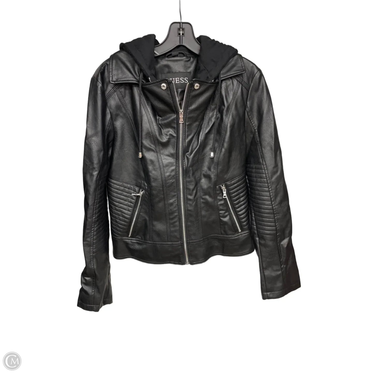 Jacket Moto By Guess In Black, Size: L