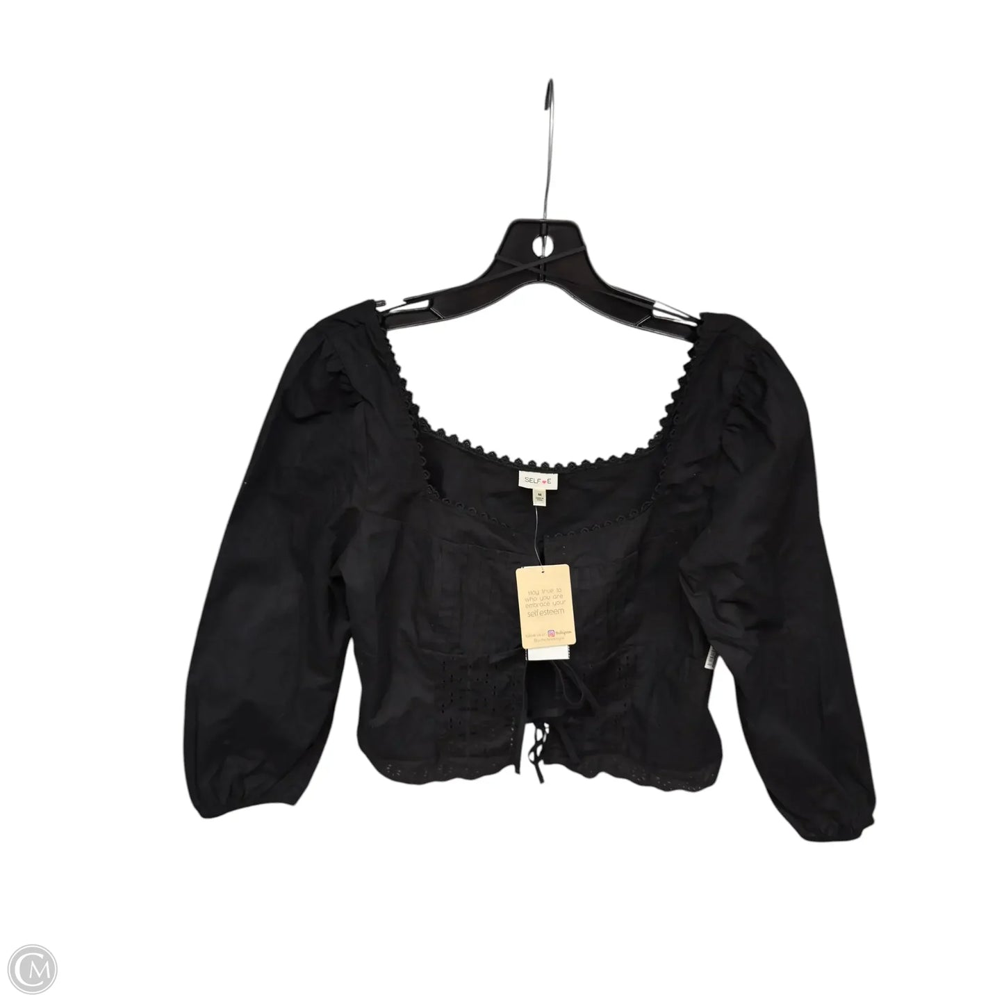 Top Long Sleeve By Clothes Mentor In Black, Size: M