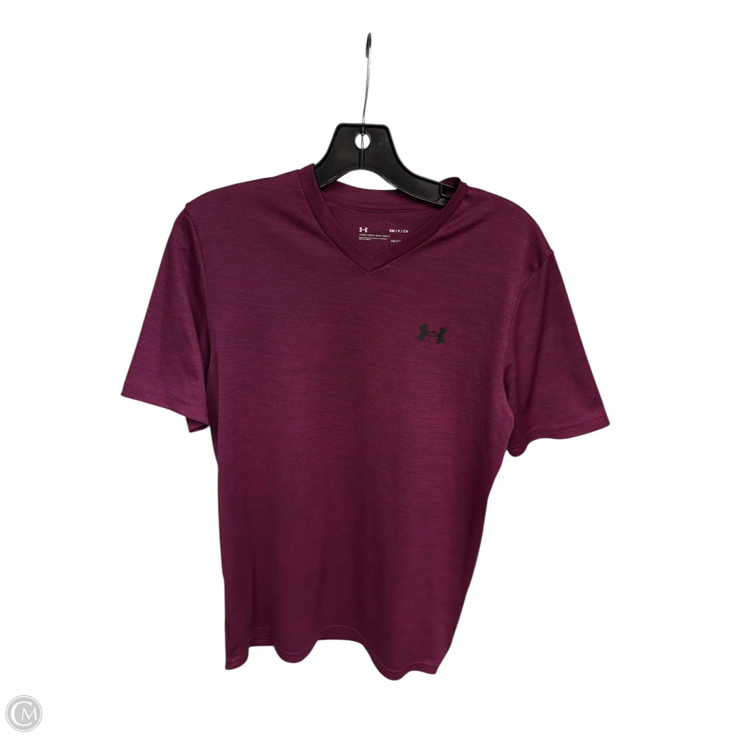 Athletic Top Short Sleeve By Under Armour In Purple, Size: S