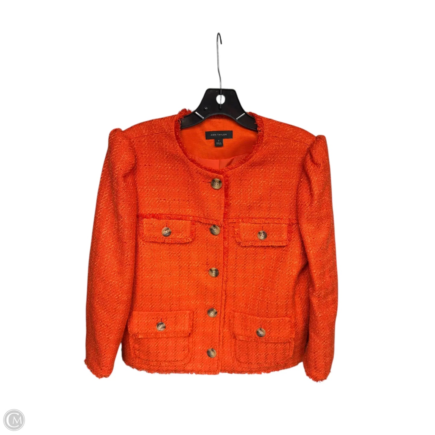 Blazer By Ann Taylor In Orange, Size: 8