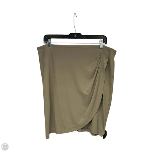 Skirt Midi By Anne Klein In Green, Size: Xl