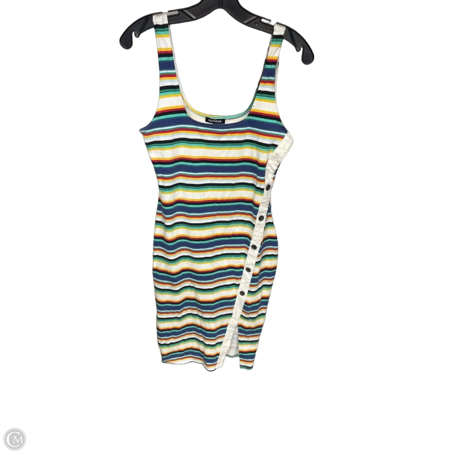 Dress Casual Maxi By Express In Rainbow Print, Size: M