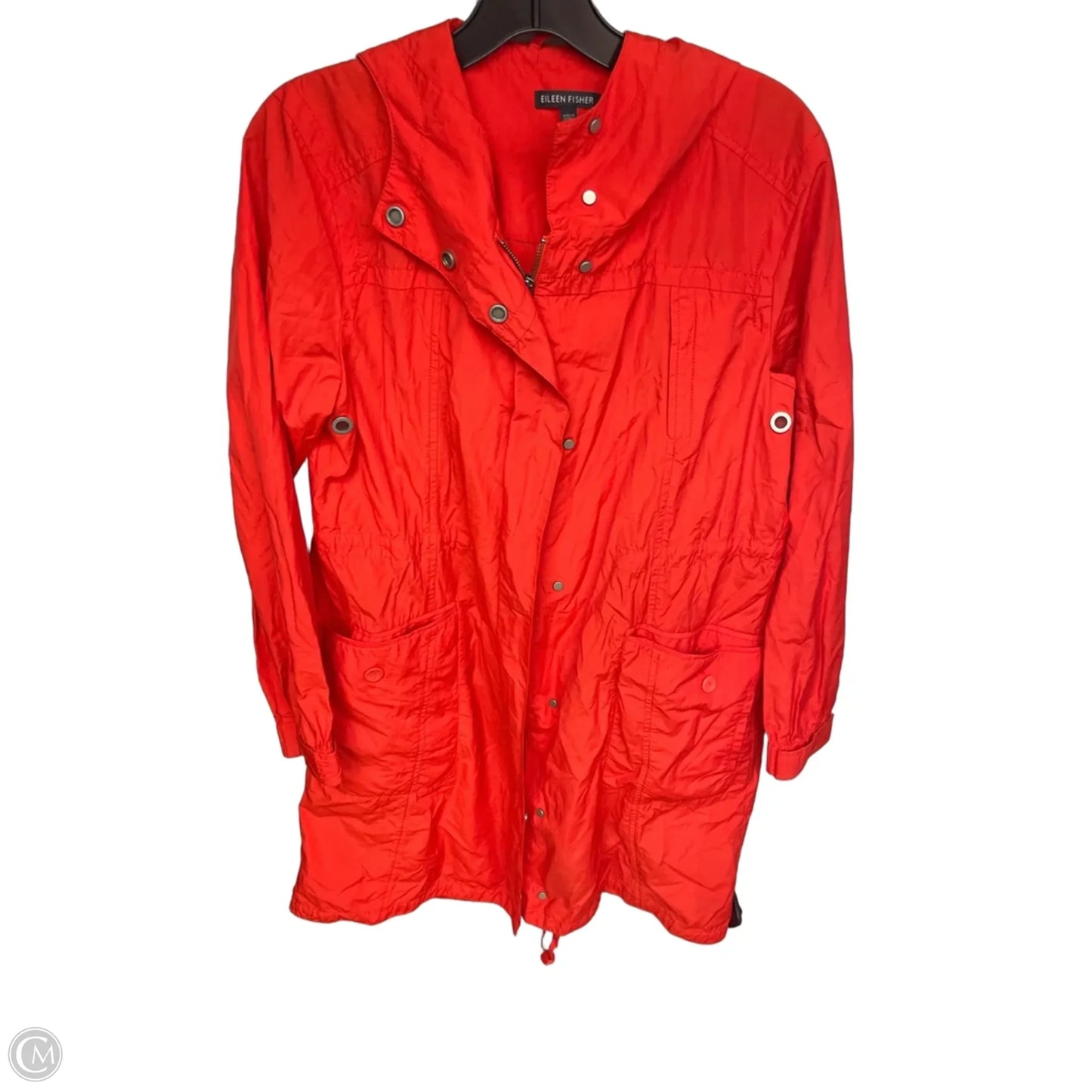 Jacket Windbreaker By Eileen Fisher In Red, Size: Sp