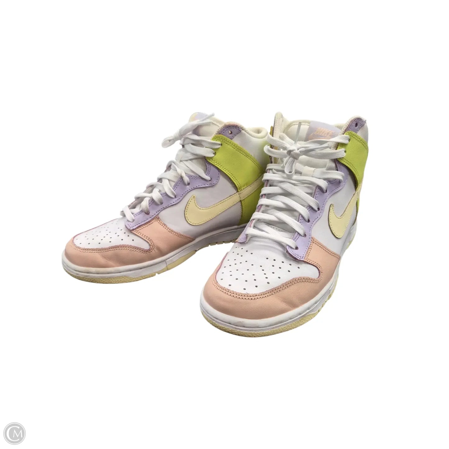 Shoes Sneakers By Nike In Pink & Yellow, Size: 8