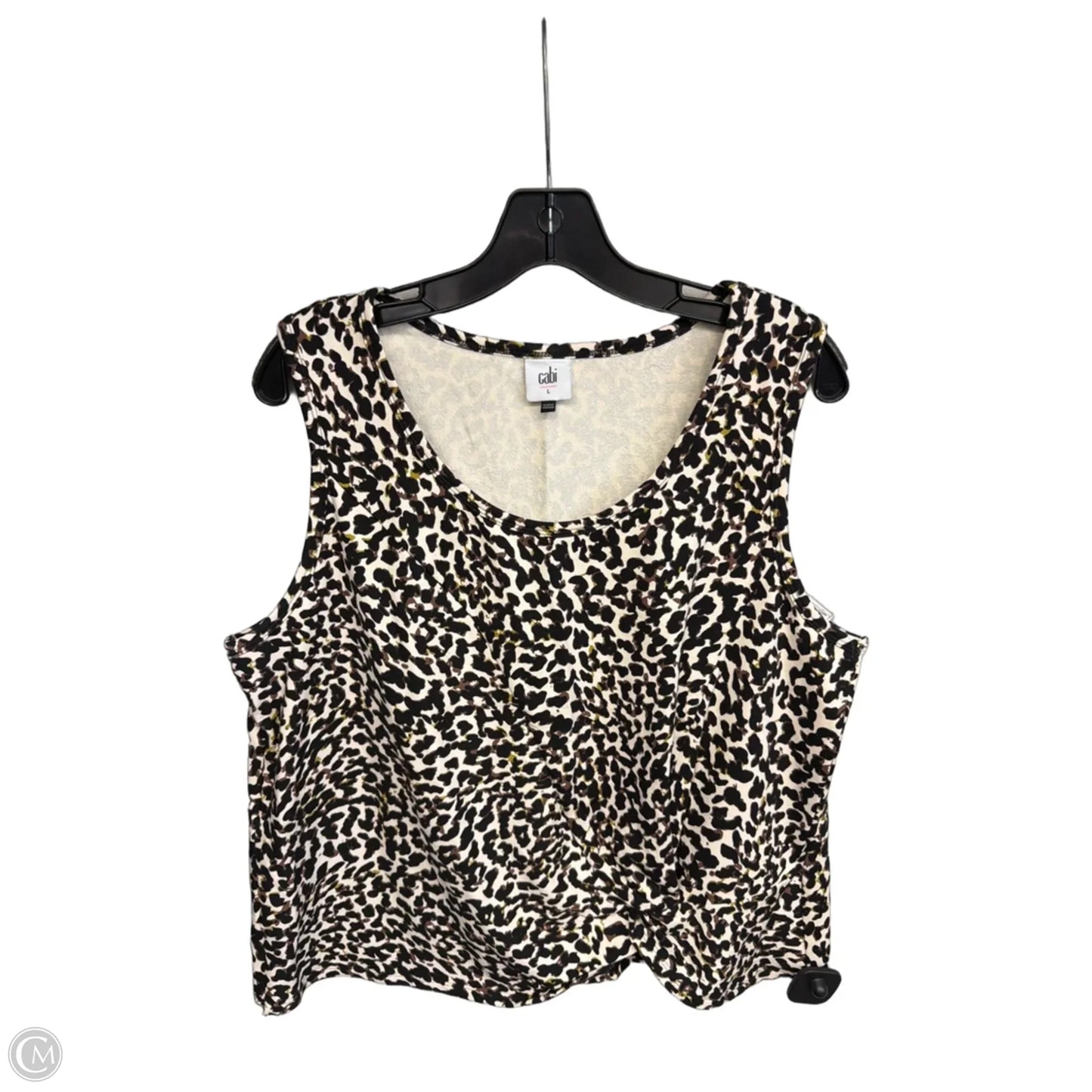 Top Sleeveless By Cabi In Animal Print, Size: L