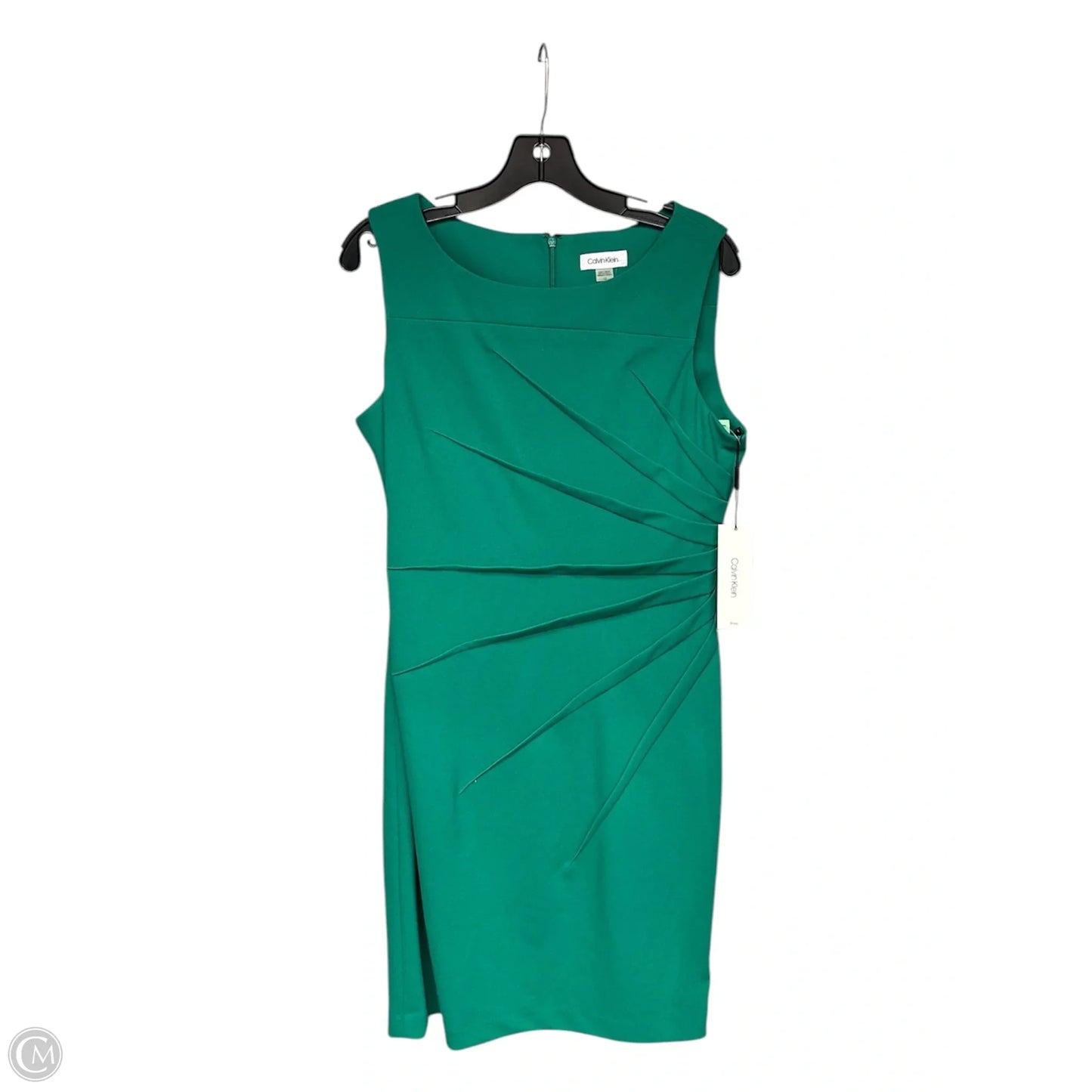 Dress Work By Calvin Klein In Green, Size: 12