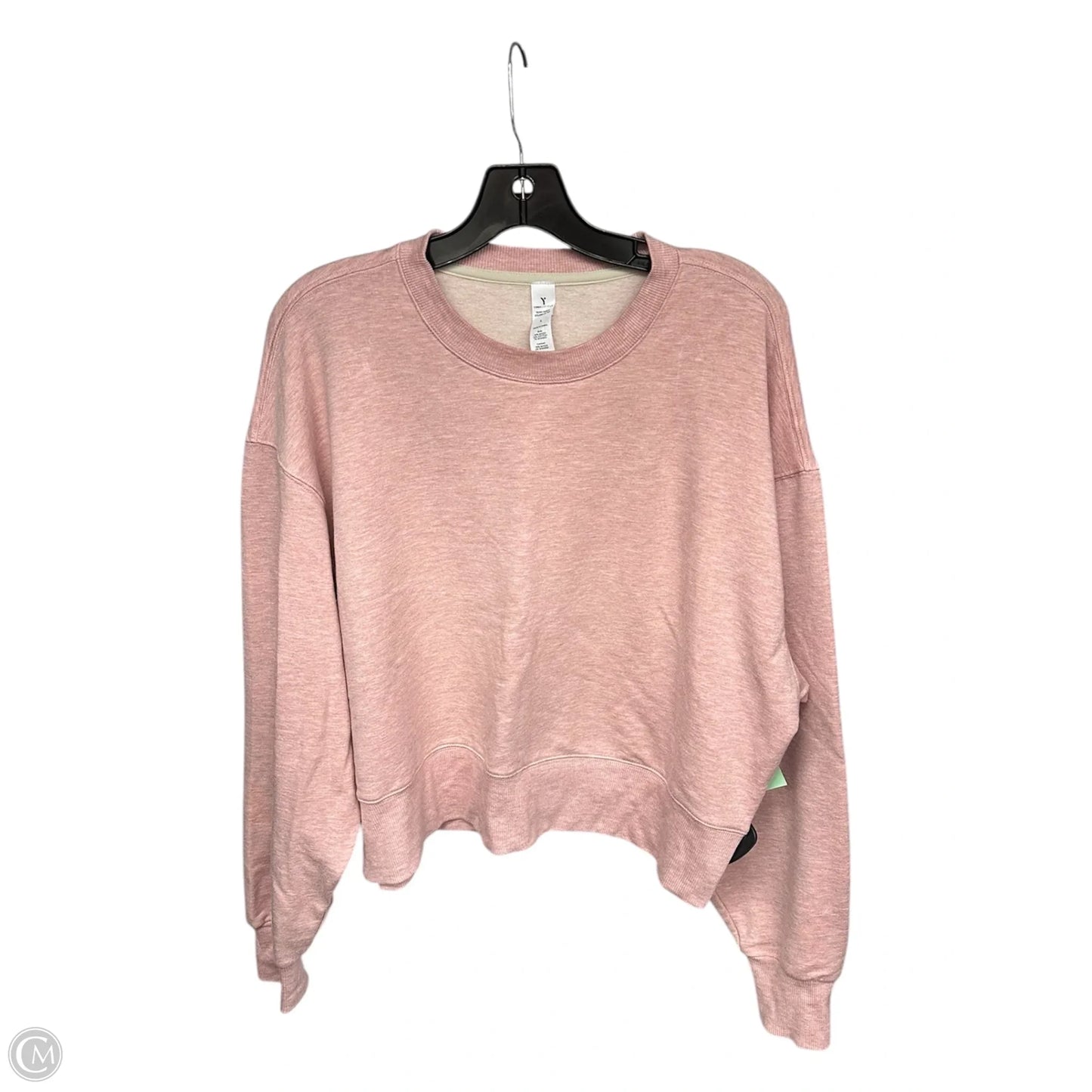 Athletic Sweatshirt Crewneck By Yogalicious In Pink, Size: L