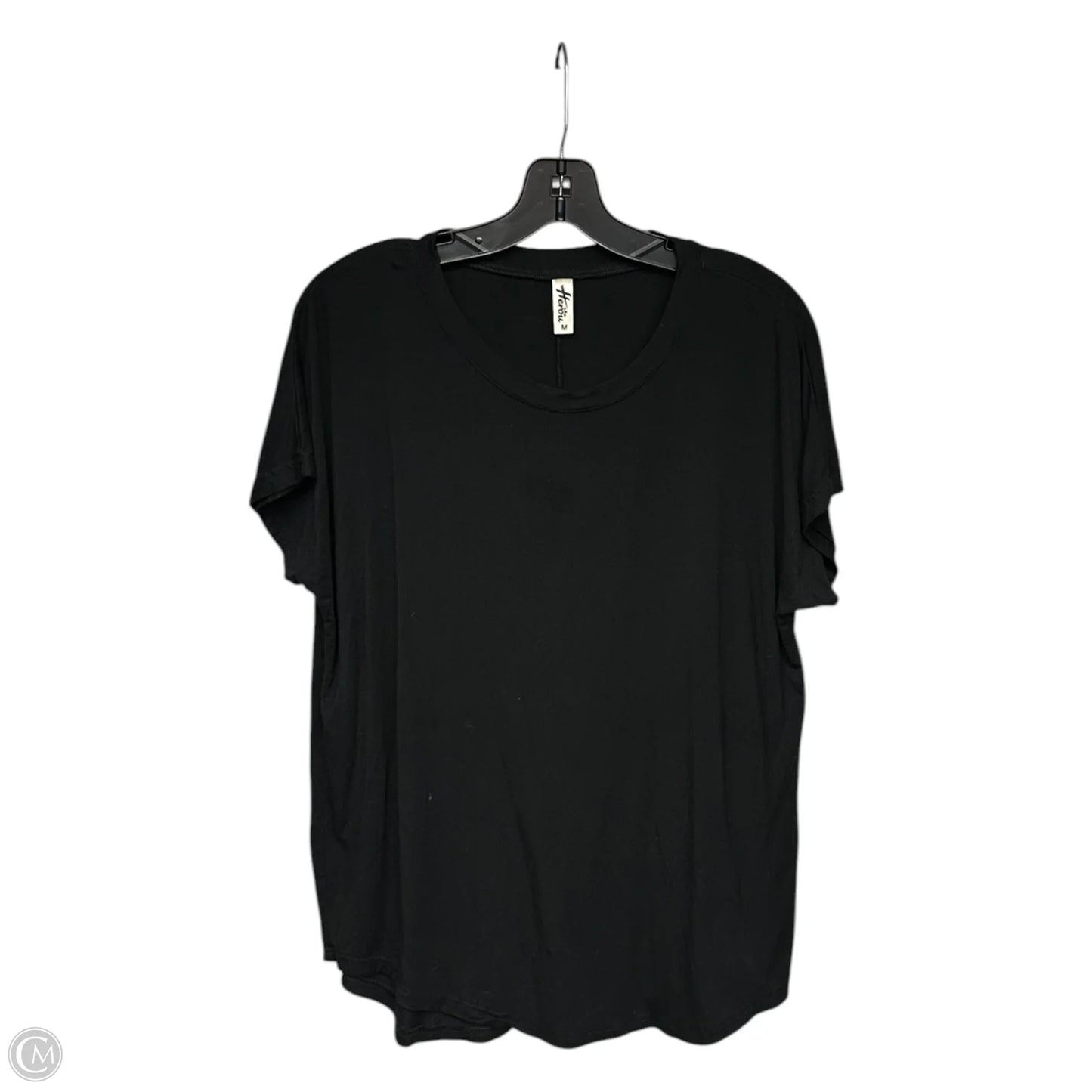 Top Short Sleeve By Clothes Mentor In Black, Size: M