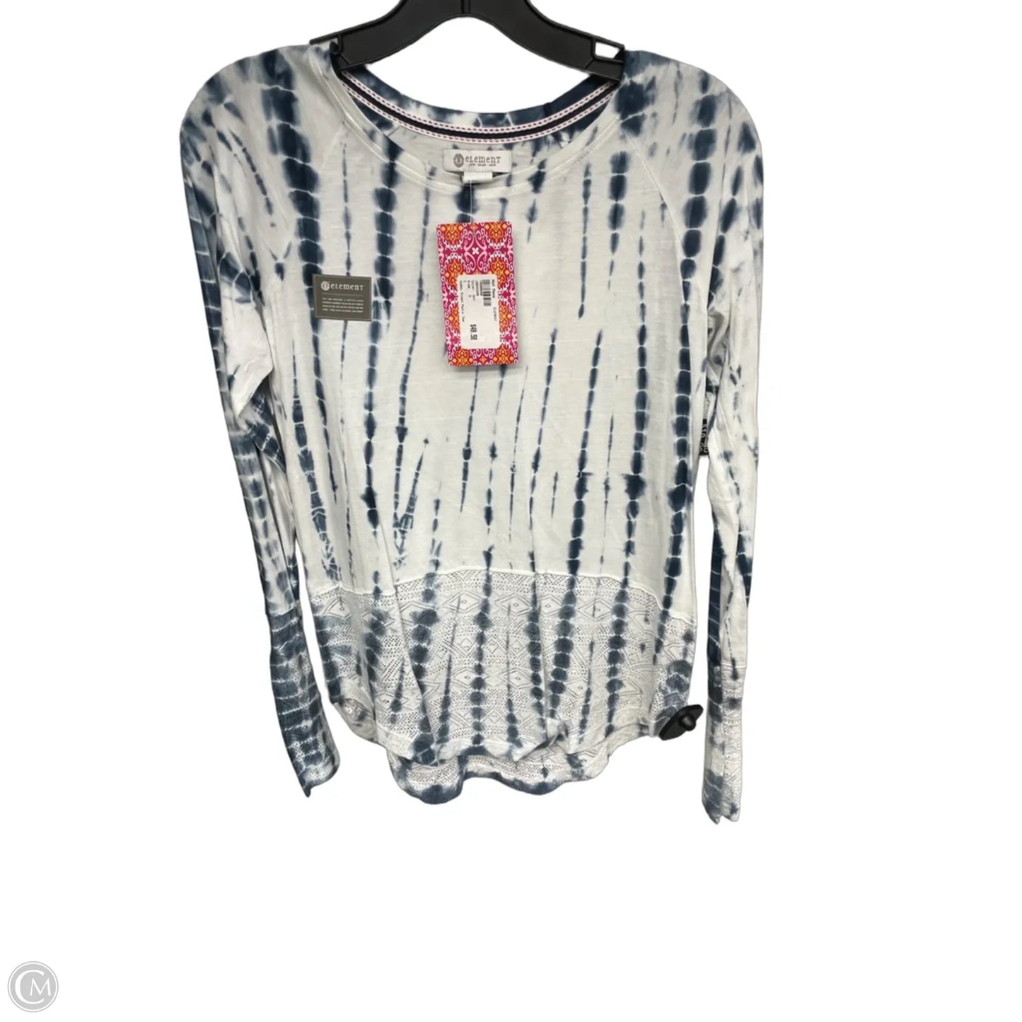 Top Long Sleeve By Clothes Mentor In Blue & White, Size: M