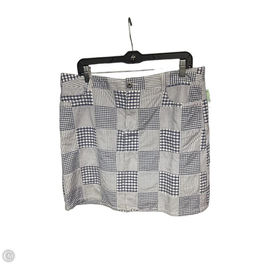 Skort By Croft And Barrow In Blue & White, Size: 14