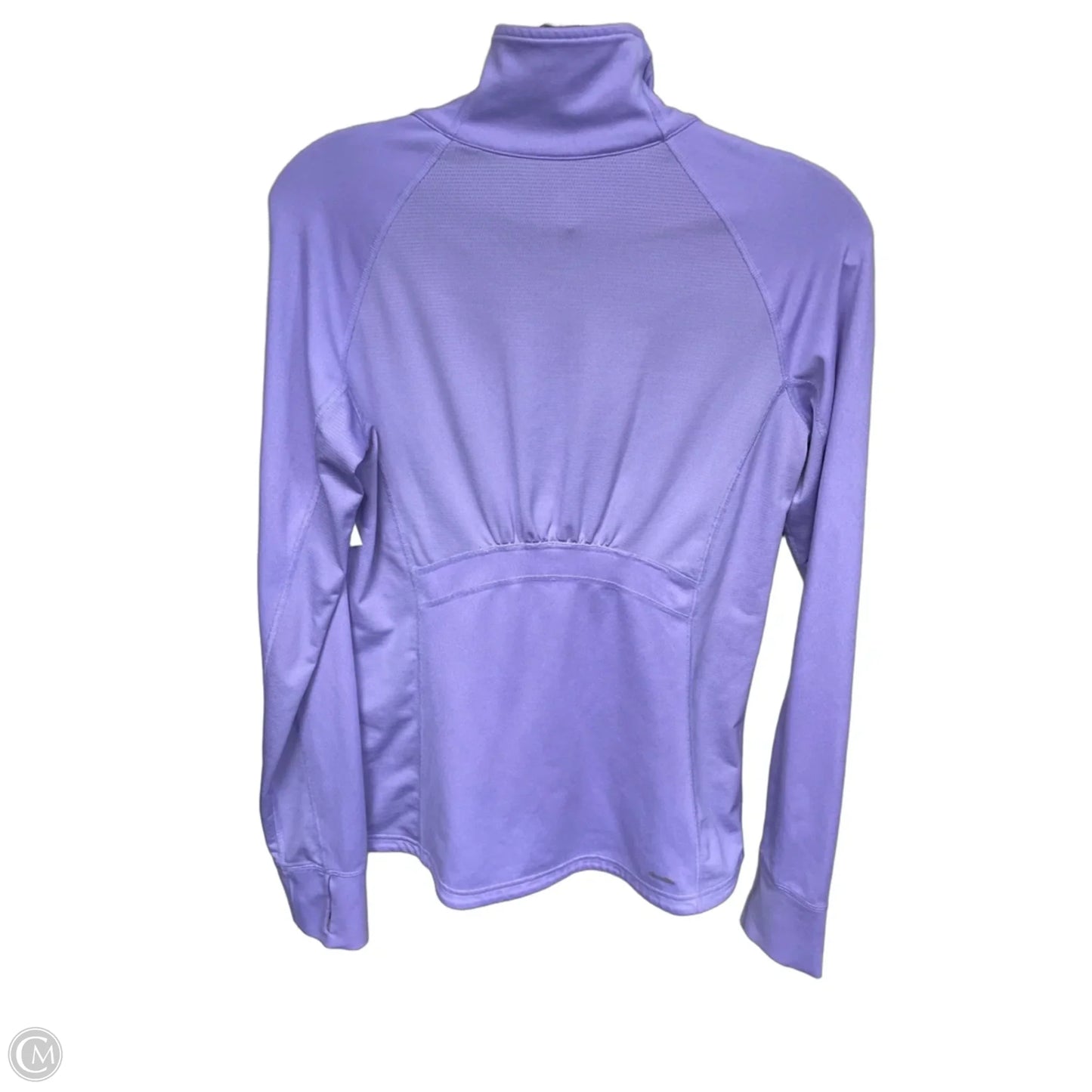 Athletic Top Long Sleeve Collar By Adidas In Purple, Size: S