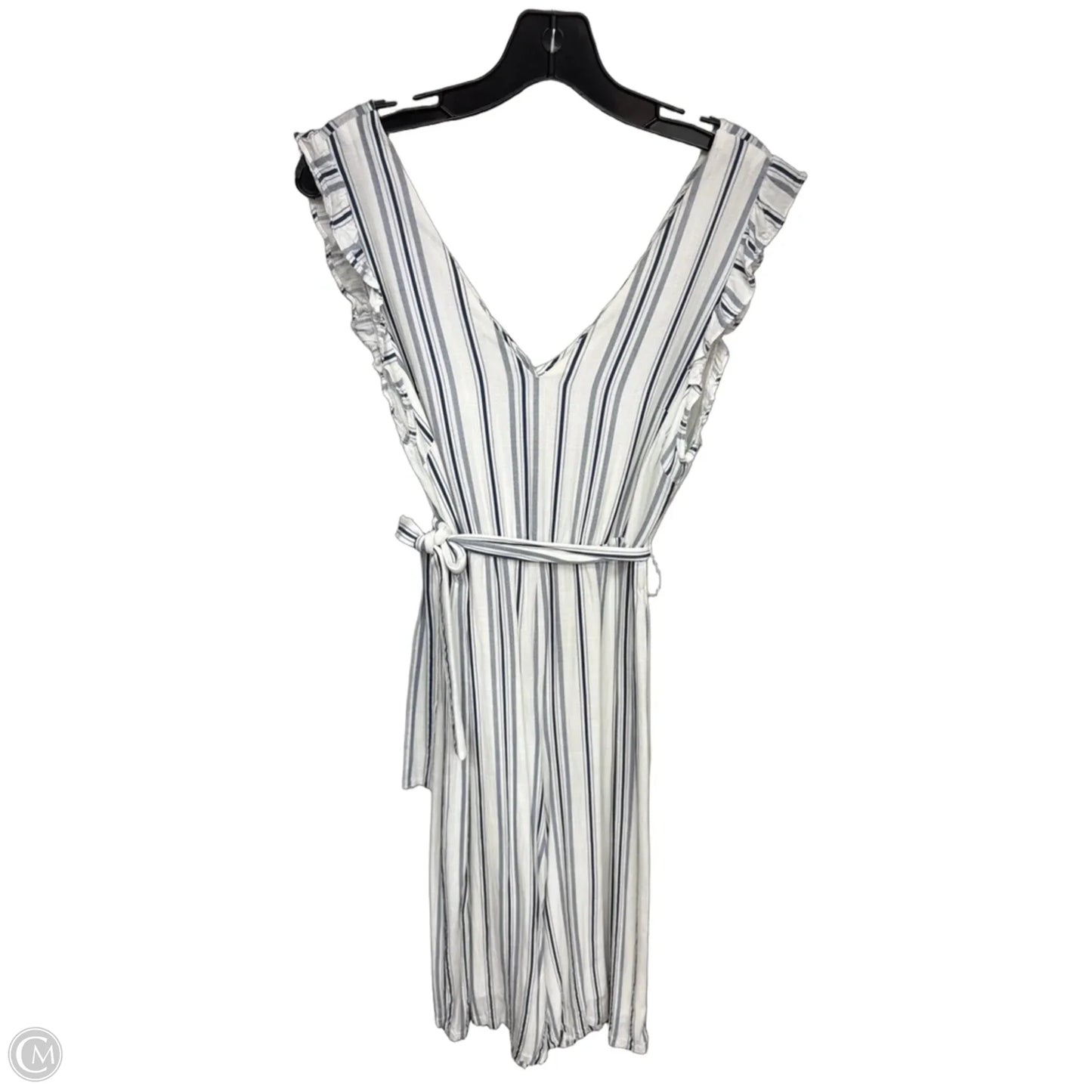 Jumpsuit By Lush In Blue & White, Size: M
