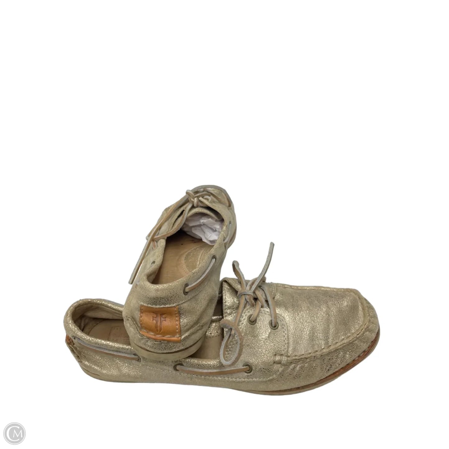Shoes Designer By Frye In Gold, Size: 8.5