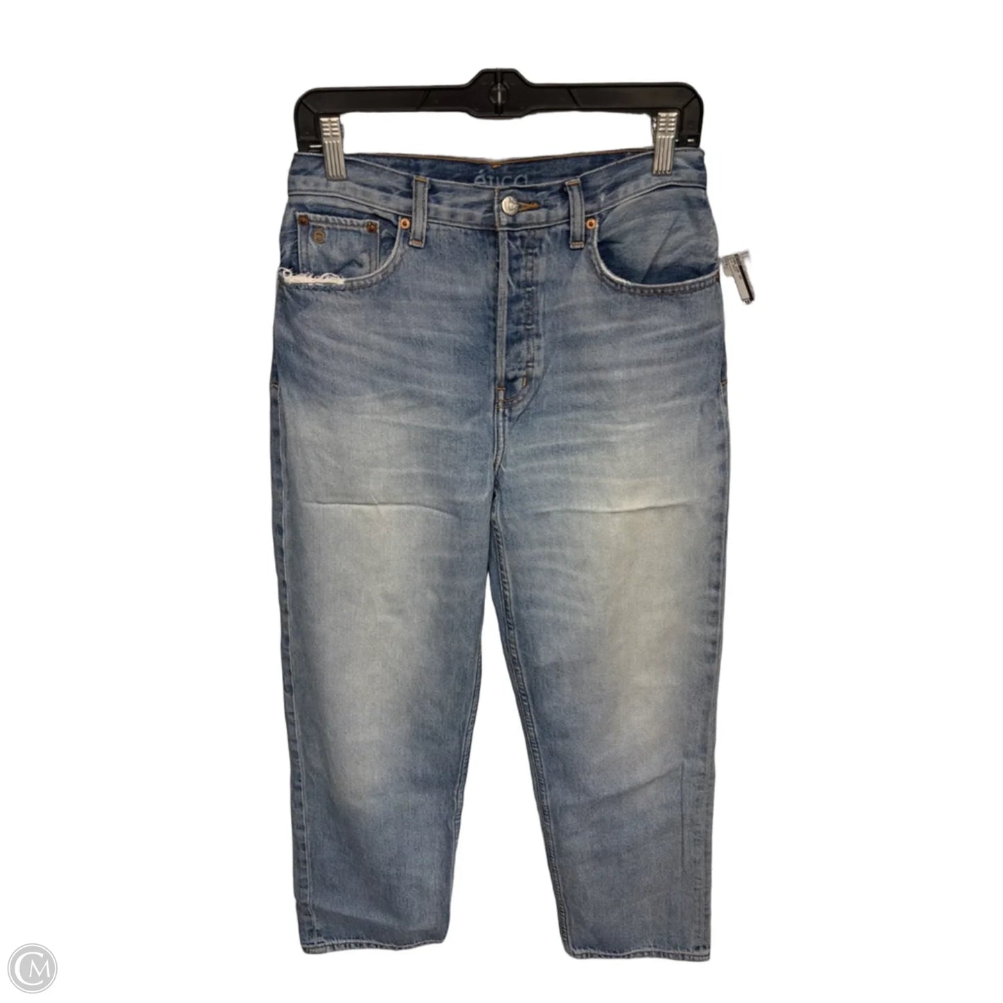 Jeans Wide Leg By Etica In Blue Denim, Size: 4