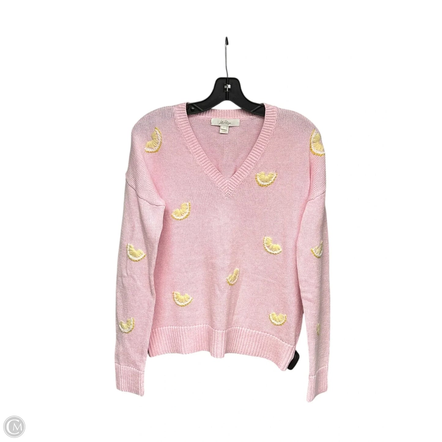 Sweater By Lilly Pulitzer In Pink & Yellow, Size: S