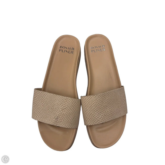 Sandals Heels Platform By Donald Pliner In Cream, Size: 10