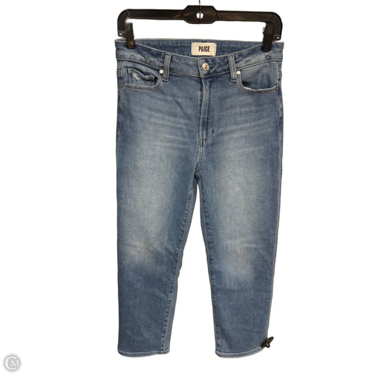 Jeans Straight By Paige In Blue Denim, Size: 4
