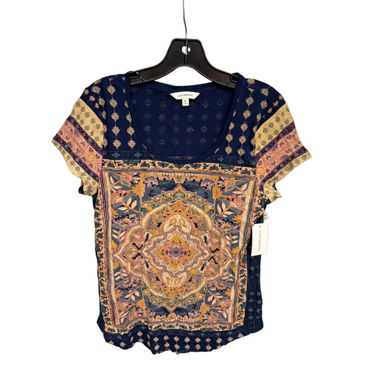 Top Short Sleeve By Lucky Brand In Ombre Print, Size: M