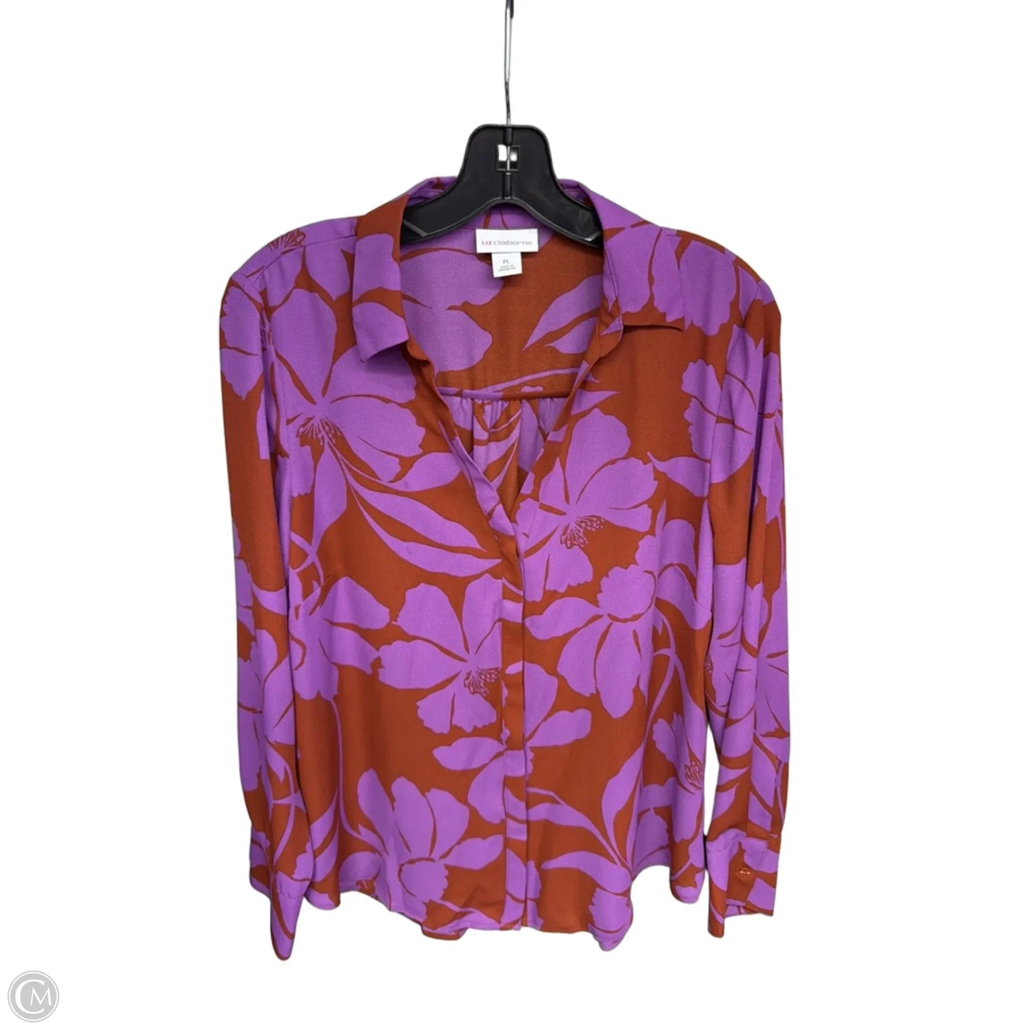 Top Long Sleeve By Liz Claiborne In Purple, Size: Lp