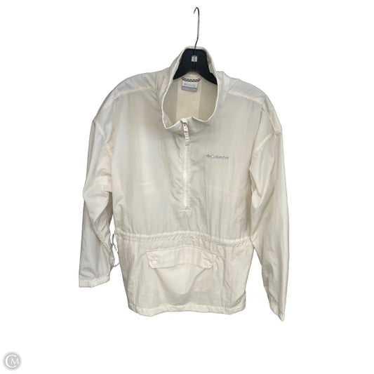 Jacket Windbreaker By Columbia In Cream, Size: M