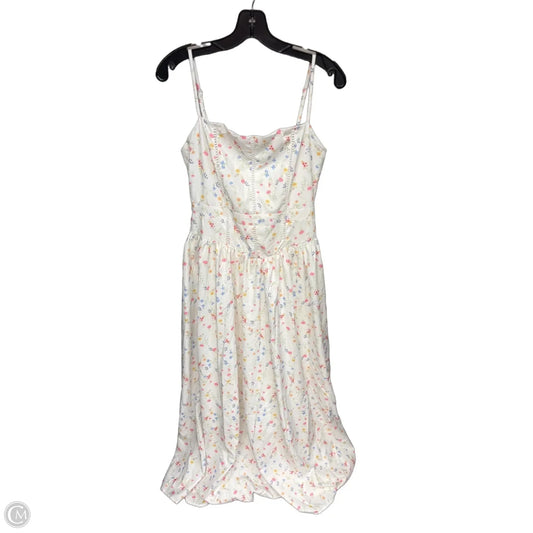 Dress Casual Maxi By Clothes Mentor In White & Yellow, Size: M
