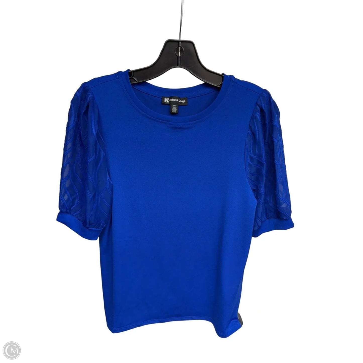 Top Short Sleeve By Cable And Gauge In Blue, Size: S