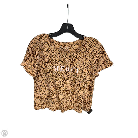 Top Short Sleeve By Saturday/sunday In Animal Print, Size: S