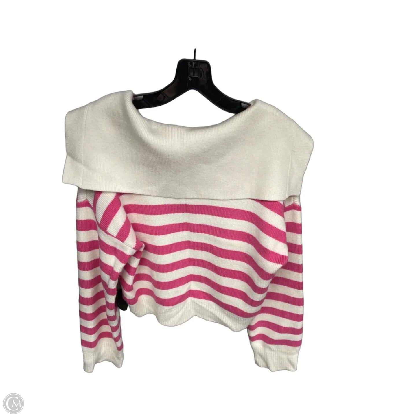 Sweater By Sincerely Jules In Pink & White, Size: M