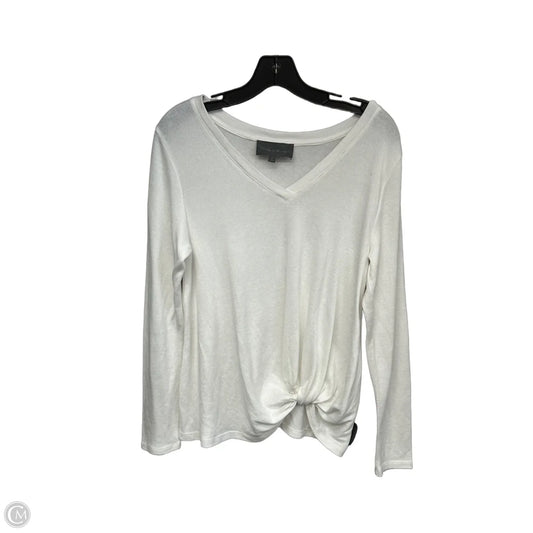 Top Long Sleeve By Sunday Best In White, Size: S