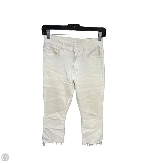 Jeans Straight By Mother In White Denim, Size: 26