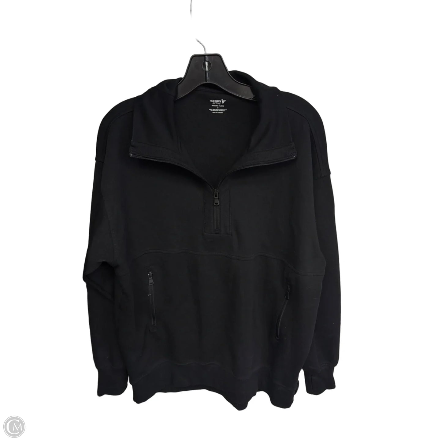Athletic Sweatshirt Crewneck By Old Navy In Black, Size: S