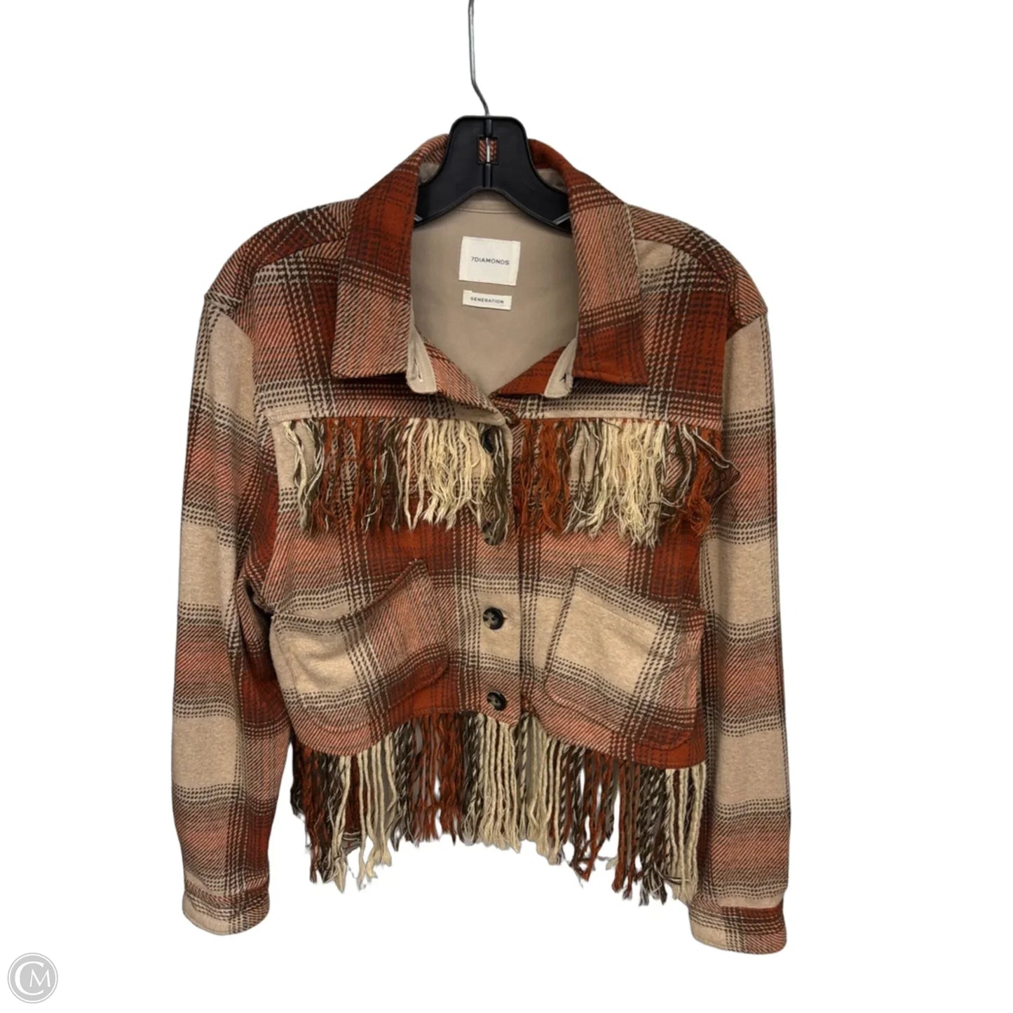 Jacket Shirt By Clothes Mentor In Plaid Pattern, Size: S