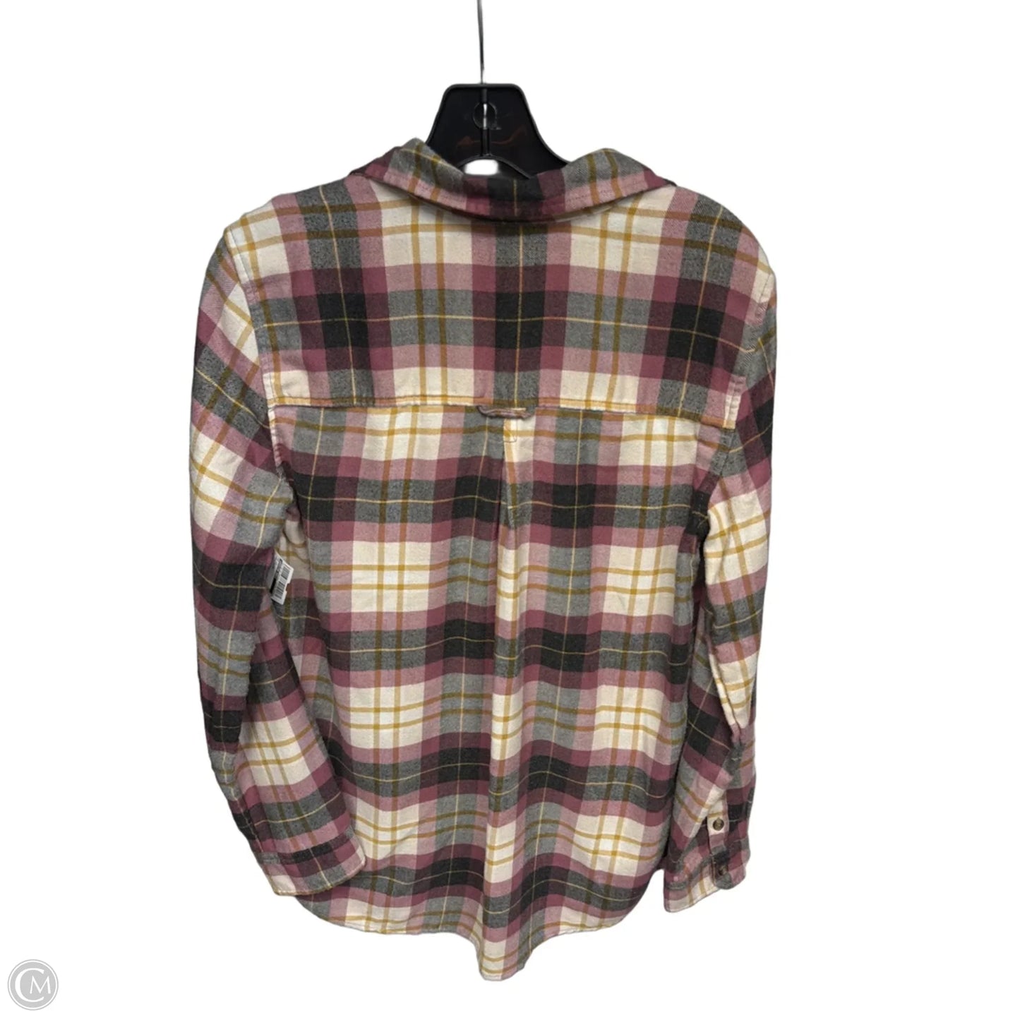 Top Long Sleeve By American Eagle In Purple & Tan, Size: M