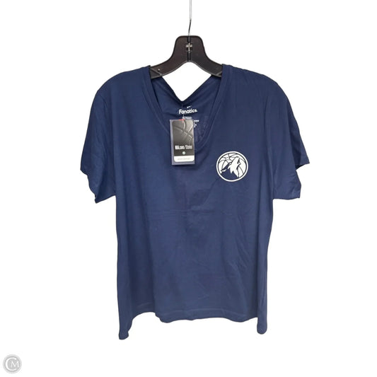 Athletic Top Short Sleeve By Fanatics In Navy, Size: Xl