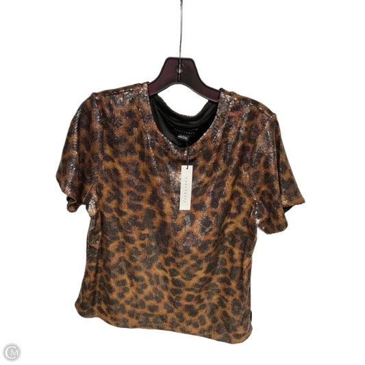 Top Short Sleeve By Sanctuary In Animal Print, Size: M