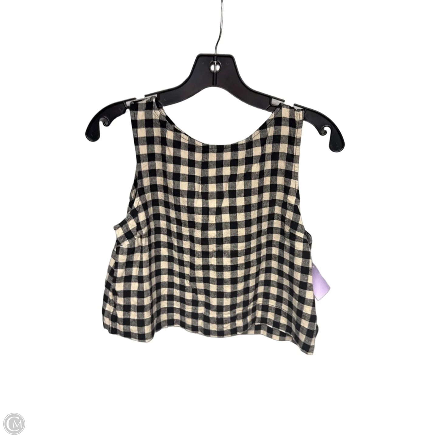Top Sleeveless By Gap In Black & Cream, Size: S
