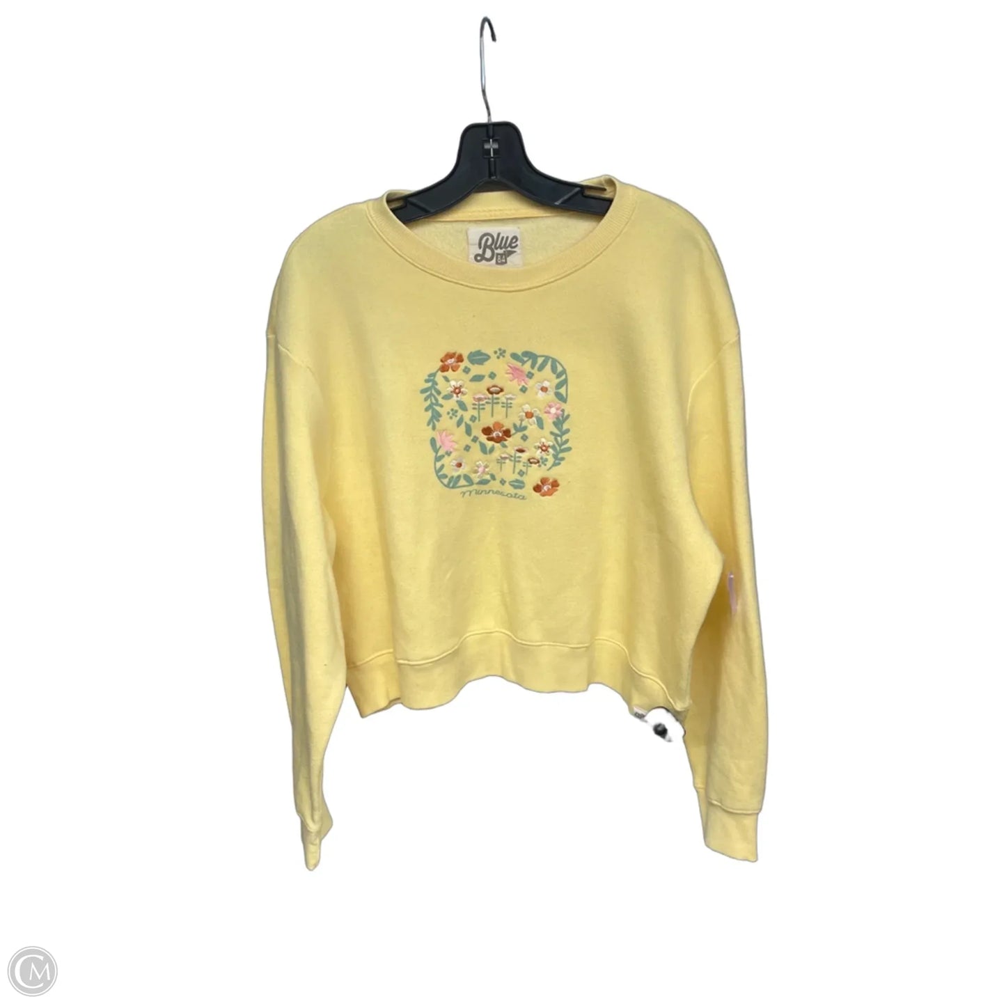 Sweater By Blue 84 In Yellow, Size: L