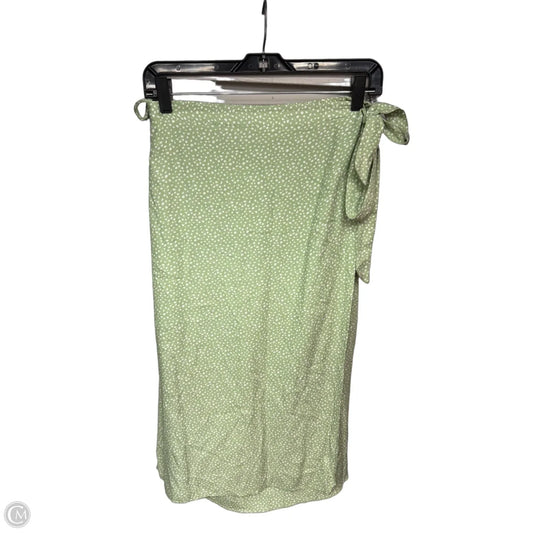 Skirt Midi By Urban Romantics In Green & White, Size: L
