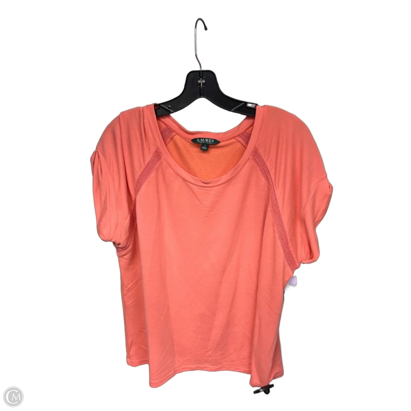 Top Short Sleeve By Lauren By Ralph Lauren In Coral, Size: Xl