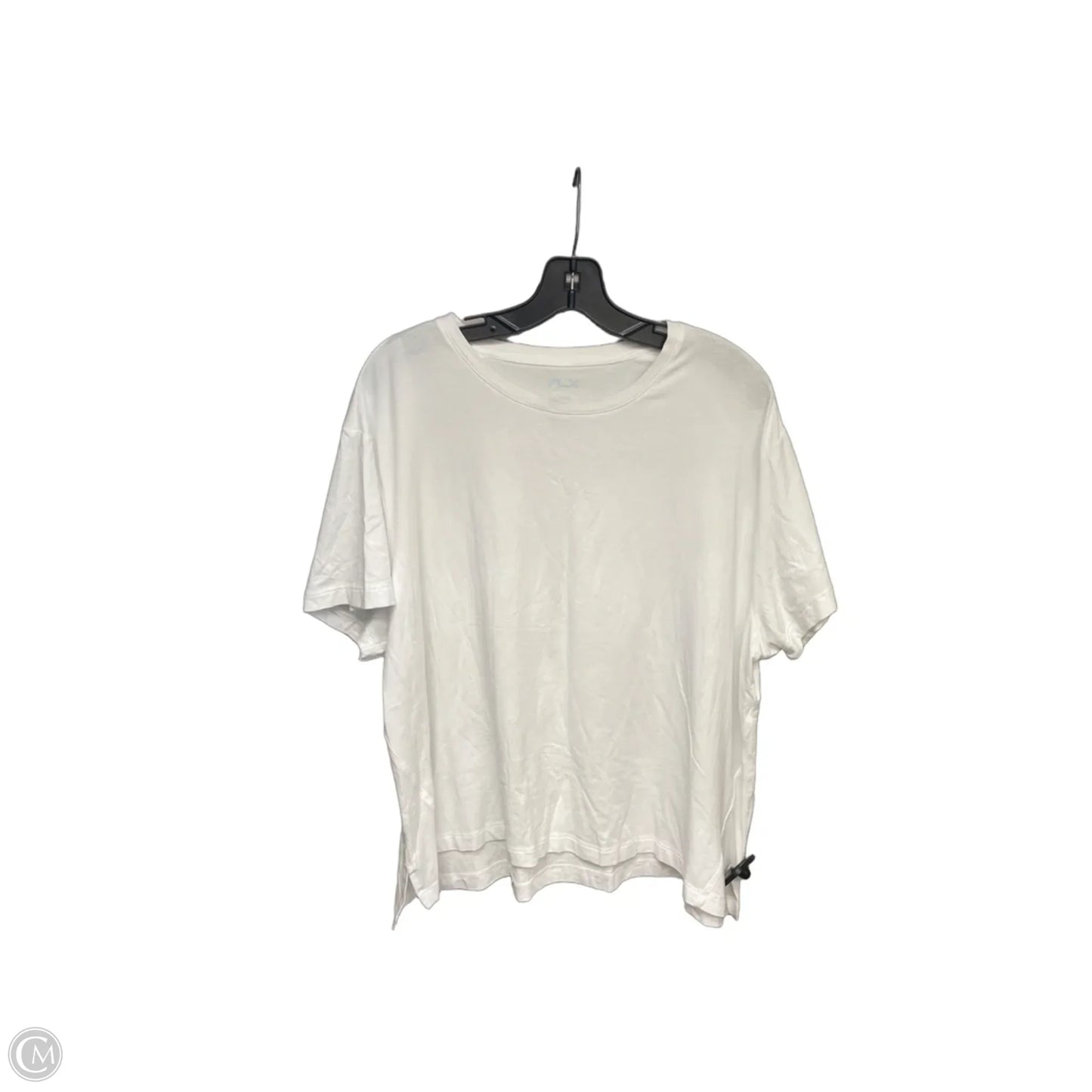 Athletic Top Short Sleeve By Flx In White, Size: Xl