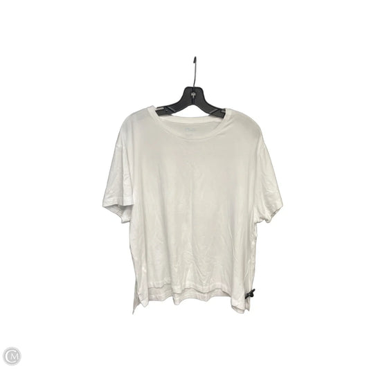Athletic Top Short Sleeve By Flx In White, Size: Xl