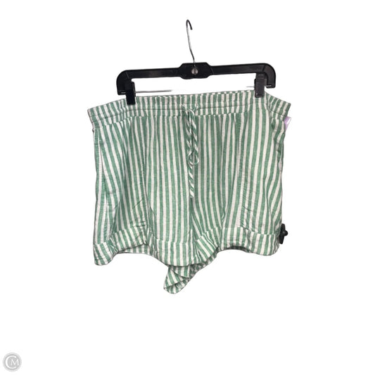 Shorts By Ava & Viv In Green & White, Size: Xl