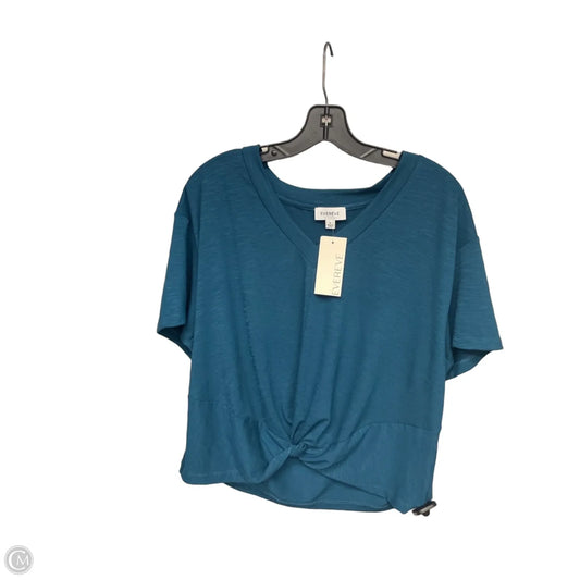 Top Short Sleeve By Evereve In Teal, Size: L