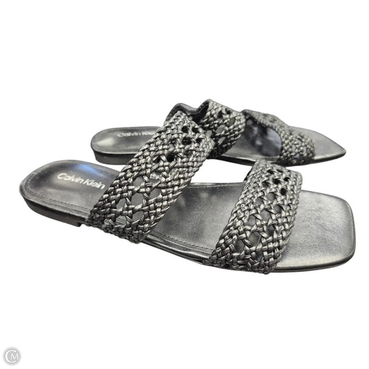 Sandals Flats By Calvin Klein In Black, Size: 7
