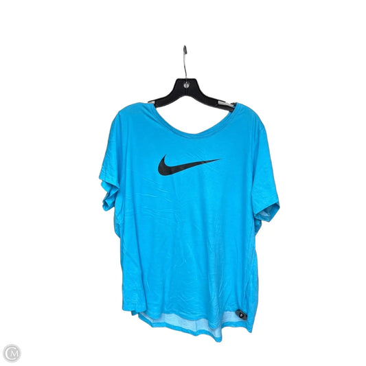 Athletic Top Short Sleeve By Nike Apparel In Blue, Size: 2x