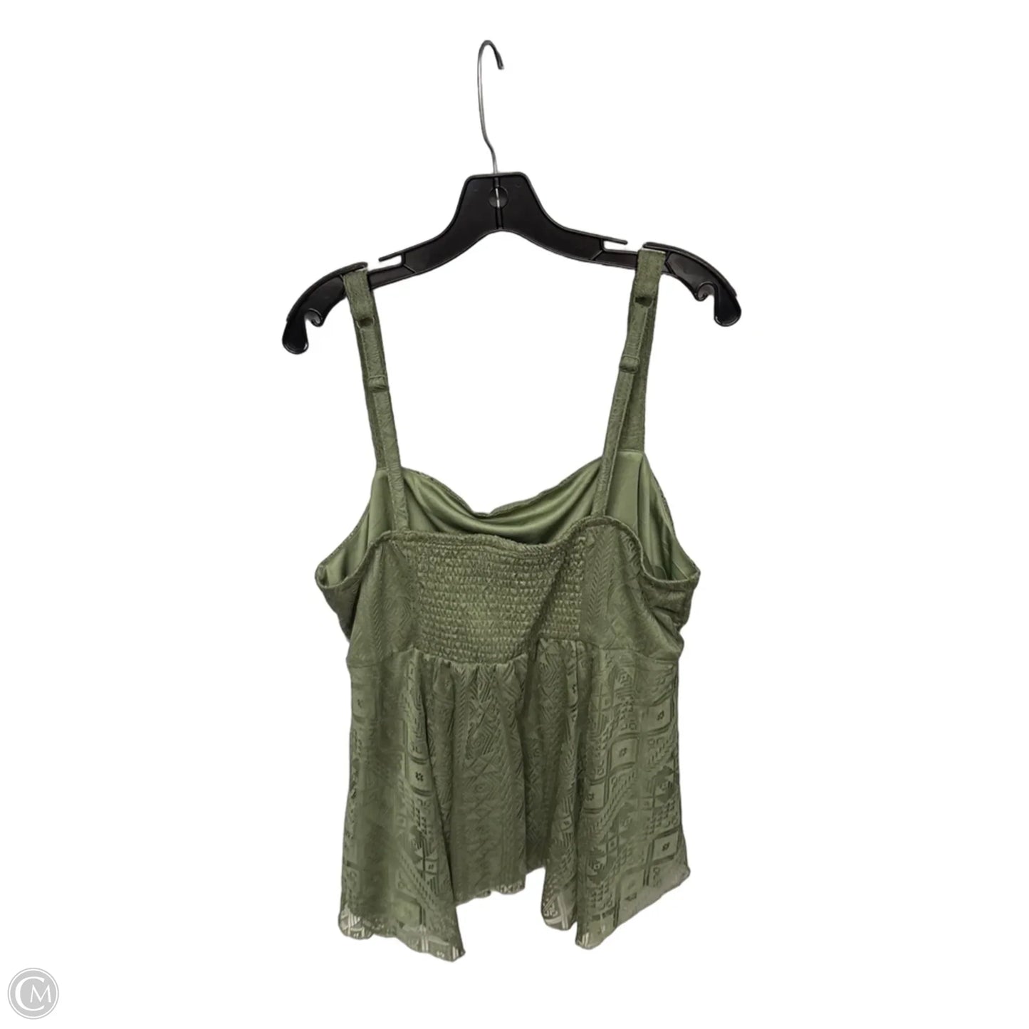 Top Sleeveless By Torrid In Green, Size: 1x