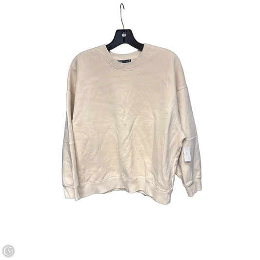 Sweatshirt Crewneck By Zara In Cream, Size: S